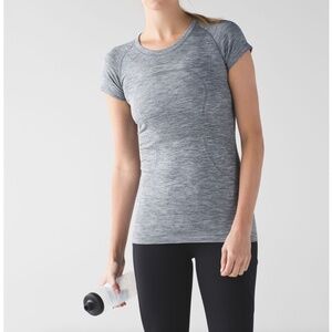 Lululemon Swiftly Tech Short Sleeve Crew, Heathered Slate